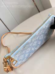 Uubags | Louis Vuitton M82962 Pochette Accessories Bag In Blue Denim 23.5x13.5x4cm - 3