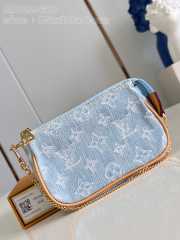 Uubags | Louis Vuitton M82960 Mini Pochette Accessories Bag In Blue Denim 15.5x10.5x4cm - 1