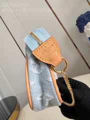 Uubags | Louis Vuitton M82960 Mini Pochette Accessories Bag In Blue Denim 15.5x10.5x4cm - 4