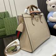 Uubags | Gucci Diana Tote Bag Double G In Beige Leather 27x24x11cm - 4