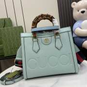 Uubags | Gucci Diana Tote Bag Double G In Pale Blue Leather 27x24x11cm - 1