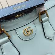 Uubags | Gucci Diana Tote Bag Double G In Pale Blue Leather 27x24x11cm - 2