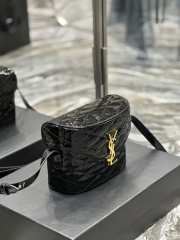 Uubags | YSL June Box Bag In Black Patent 19x15x8cm - 6