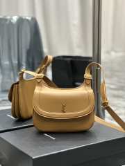 Uubags | YSL Mini Charlie Leather Bag In Brown 23x17x4cm - 1