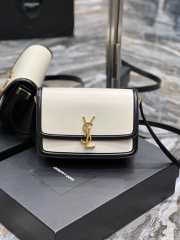 Uubags | YSL Solferino Small Satchel In Black/White 23x16x6cm - 1