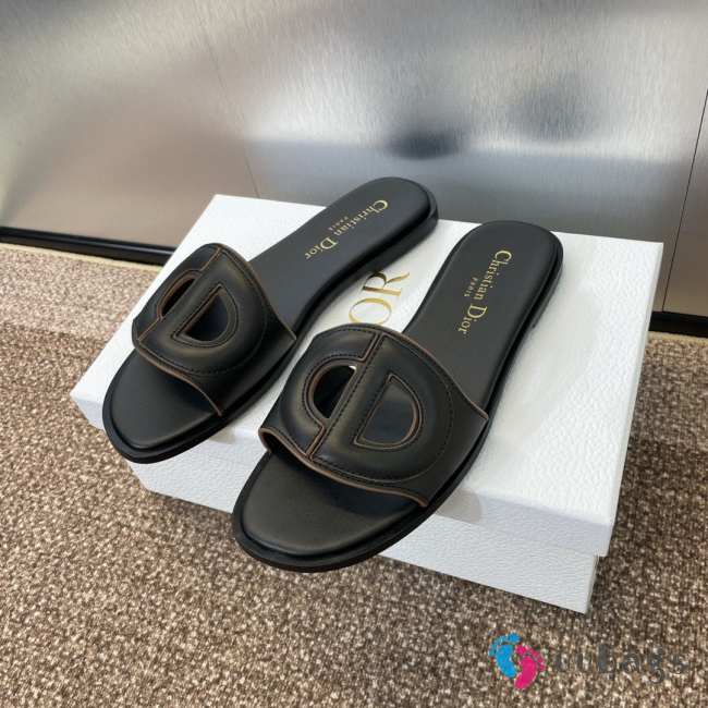 Uubags | Dior D-Club Slide Black Calfskin - 1