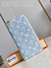 Uubags | Louis Vuitton M82958 Denim Light Blue Zippy Wallet 19.5x10.5x2.5cm - 1