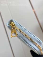 Uubags | Louis Vuitton M82958 Denim Light Blue Zippy Wallet 19.5x10.5x2.5cm - 6