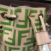 Uubags | Fendi Mon Tresor Green Leather Mini Bag 12x18x10cm - 2