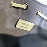 Uubags | Fendi Mon Tresor Green Leather Mini Bag 12x18x10cm - 3