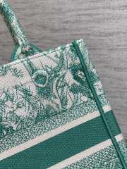 Uubags | Dior Toile De Jouy Canvas Book Tote Bag In Green 26x8x22cm - 4