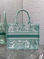 Uubags | Dior Toile De Jouy Canvas Book Tote Bag In Green 36x18x28cm - 5