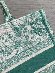 Uubags | Dior Toile De Jouy Canvas Book Tote Bag In Green 36x18x28cm - 6