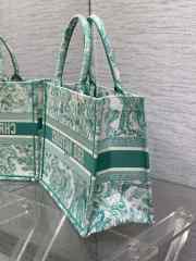 Uubags | Dior Toile De Jouy Canvas Book Tote Bag In Green 42x18x35cm - 5