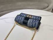 Uubags | Dior 30 Montaigne East-West Bag with Chain Denim leather 21x12x6cm - 3