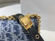 Uubags | Dior 30 Montaigne East-West Bag with Chain Denim leather 21x12x6cm - 2