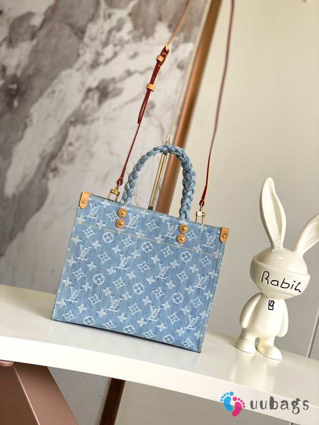 Uubags | Louis Vuitton M24897 Let Go PM Bag Sky Blue Denim 28x23x10.5cm - 1