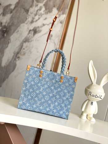 Uubags | Louis Vuitton M24897 Let Go PM Bag Sky Blue Denim 28x23x10.5cm