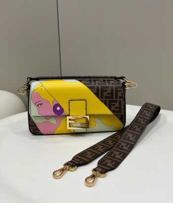 Uubags | Fendi Baguette Medium Limited Edition Art Bag 27x6x15cm