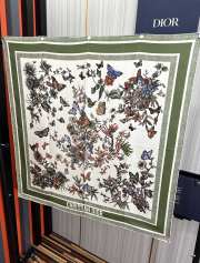 Uubags | Dior Toile de Jouy Mexico 90 Square Scarf In Green 90x90cm - 1