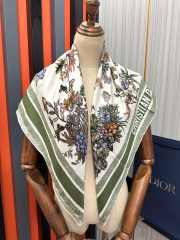 Uubags | Dior Toile de Jouy Mexico 90 Square Scarf In Green 90x90cm - 6