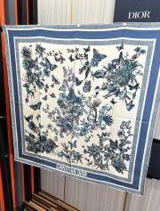 Uubags | Dior Toile de Jouy Mexico 90 Square Scarf In Blue 90x90cm - 1