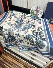 Uubags | Dior Toile de Jouy Mexico 90 Square Scarf In Blue 90x90cm - 2