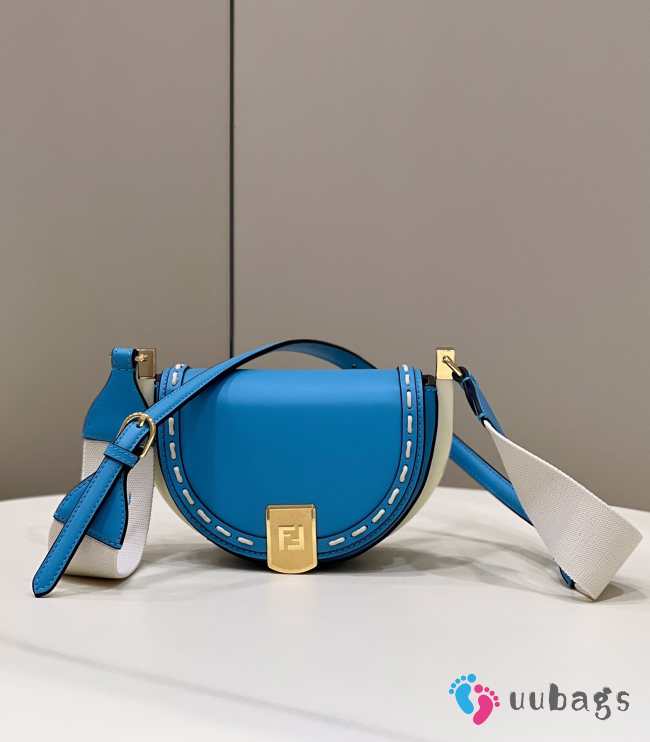 Uubags | Fendi Moonlight crossbody bag in blue 21x9x14cm - 1