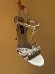 Uubags | Dolce & Gabbana Crystal-Embellished Silk Blend Heels In Silver  - 3