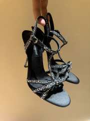 Uubags | Dolce & Gabbana Crystal-Embellished Silk Blend Heels In Black - 1