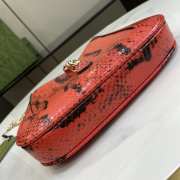 Uubags | Gucci Jackie Notte Orange Python Leather Mini Bag 19.5x18x3.5cm - 4