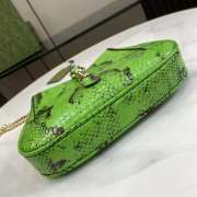 Uubags | Gucci Jackie Notte Electric Green Python Leather Mini Bag 19.5x18x3.5cm - 5