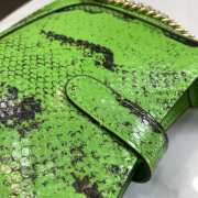 Uubags | Gucci Jackie Notte Electric Green Python Leather Mini Bag 19.5x18x3.5cm - 3