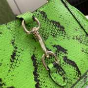 Uubags | Gucci Jackie Notte Electric Green Python Leather Mini Bag 19.5x18x3.5cm - 2