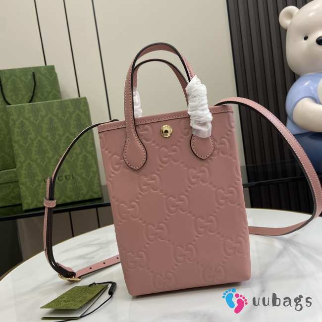 Uubags | Gucci Super Mini Bag With Strap In Rose beige 14.5-16.5x21x5-3cm - 1