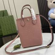 Uubags | Gucci Super Mini Bag With Strap In Rose beige 14.5-16.5x21x5-3cm - 4