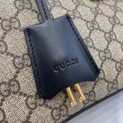 Uubags | Gucci Padlock black and ebony GG Supreme canvas shoulder bag 32.5x24x5.5cm - 3