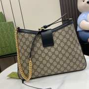 Uubags | Gucci Padlock black and ebony GG Supreme canvas shoulder bag 32.5x24x5.5cm - 2