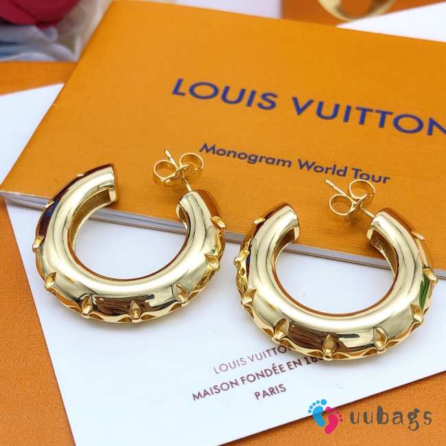 Uubags | Louis Vuitton Metallic Gold Earrings - 1