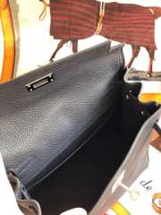 Uubags | Hermes Kelly Ado leather Togo backpack in black 22cm - 6