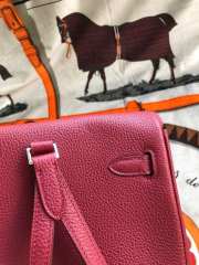 Uubags | Hermes Kelly Ado leather Togo backpack in red 22cm - 2