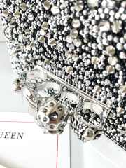 Uubags | Alexander McQueen Jewelled Satchel black crystal-embellished leather bag 18x12x6cm - 4