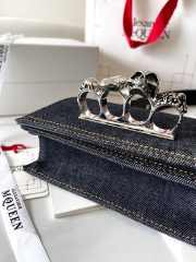 Uubags | Alexander McQueen Jewelled Dark Denim bag 18x12x6cm - 3