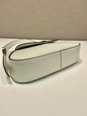 Uubags | Prada 1BD358 Small leather shoulder bag in white 25x5cm - 2