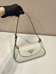 Uubags | Prada 1BD358 Small leather shoulder bag in white 25x5cm - 3