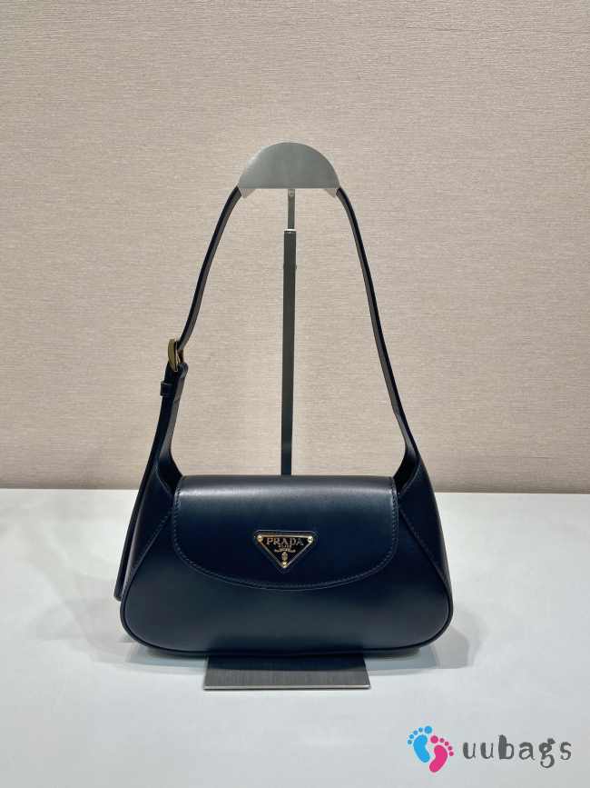 Uubags | Prada 1BD358 Small leather shoulder bag in black 25x5cm - 1