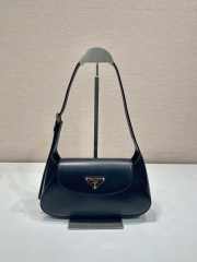 Uubags | Prada 1BD358 Small leather shoulder bag in black 25x5cm - 1