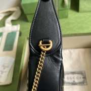 Uubags | Gucci Mini GG Marmont Half-Moon Bag In Black 21.5x11x5cm - 6