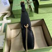 Uubags | Gucci Mini GG Marmont Half-Moon Bag In Black 21.5x11x5cm - 3