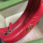 Uubags | Gucci Mini GG Marmont Half-Moon Bag In Red 21.5x11x5cm - 2